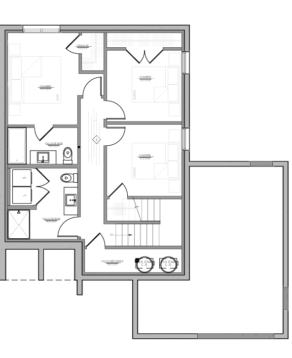 Plan du grand 5½, sous-sol